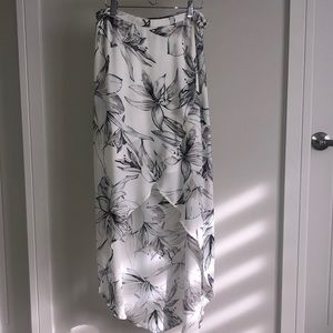 High Low Floral Skirt